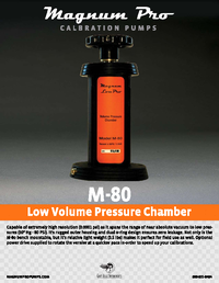 Thumbnail of document Data Sheet - M-80 Magnum Low Pro Volume Pressure Chamber
